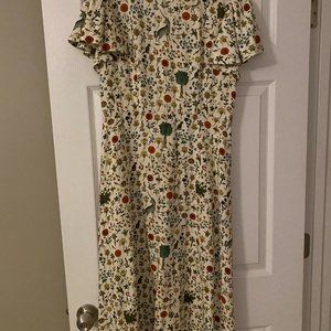 Samantha Pleet Noble Dress Ivory Size 10 Like New